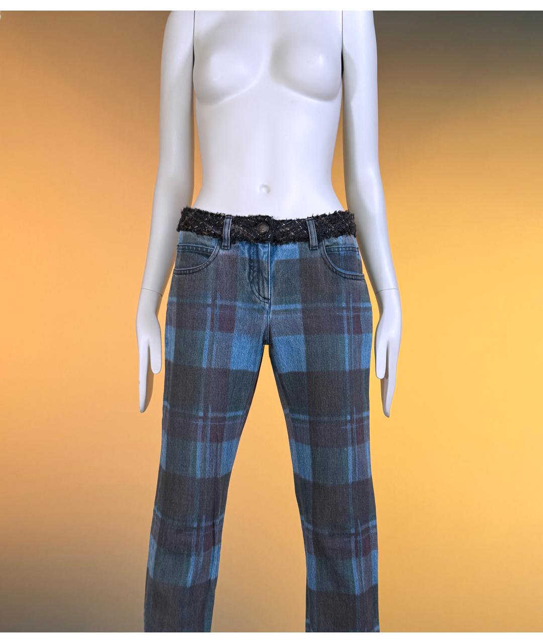 CHANEL Темно-синие хлопковые прямые джинсы, фото 6