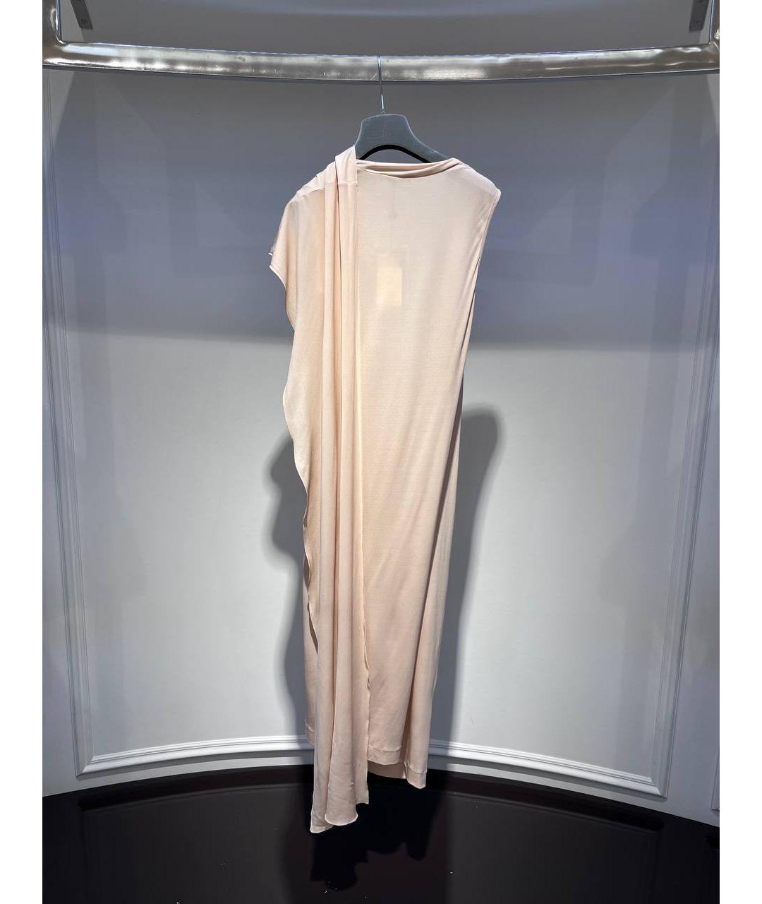 ALEXANDER MCQUEEN Бежевое вискозное вечернее платье, фото 3