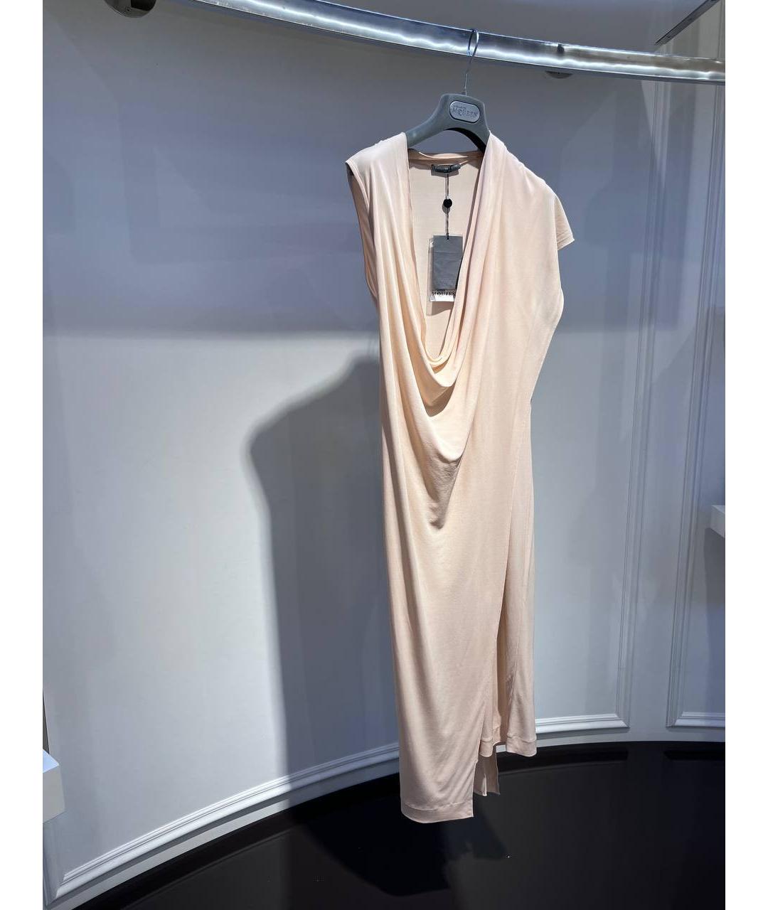 ALEXANDER MCQUEEN Бежевое вискозное вечернее платье, фото 2