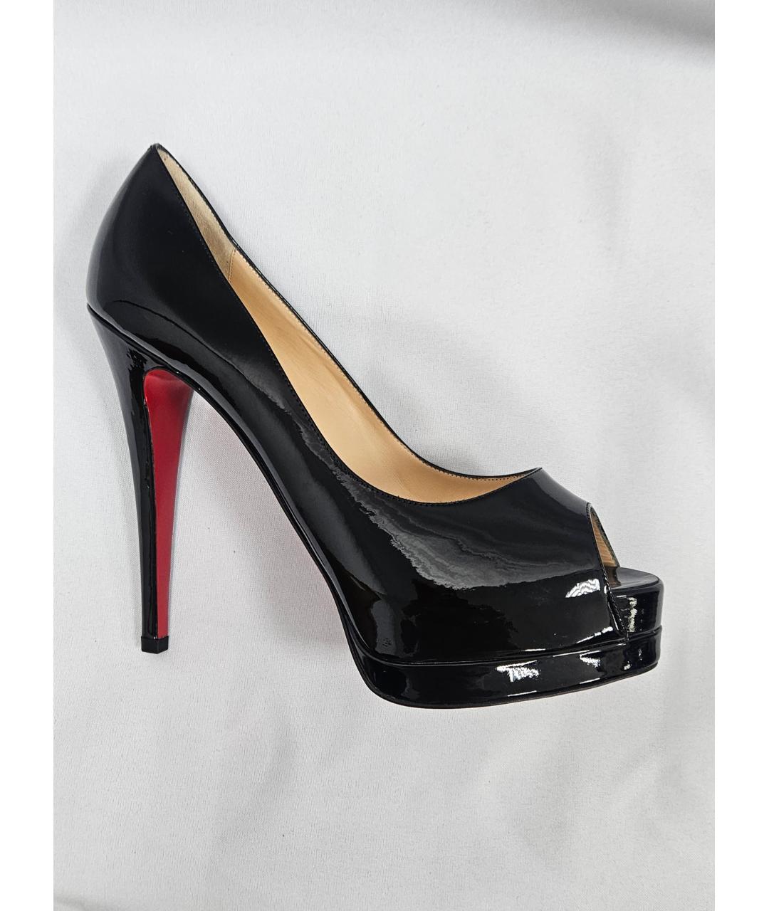CHRISTIAN LOUBOUTIN Черные туфли из лакированной кожи, фото 6