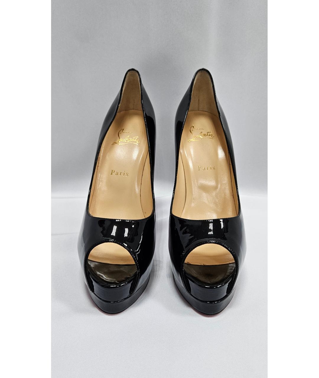 CHRISTIAN LOUBOUTIN Черные туфли из лакированной кожи, фото 2