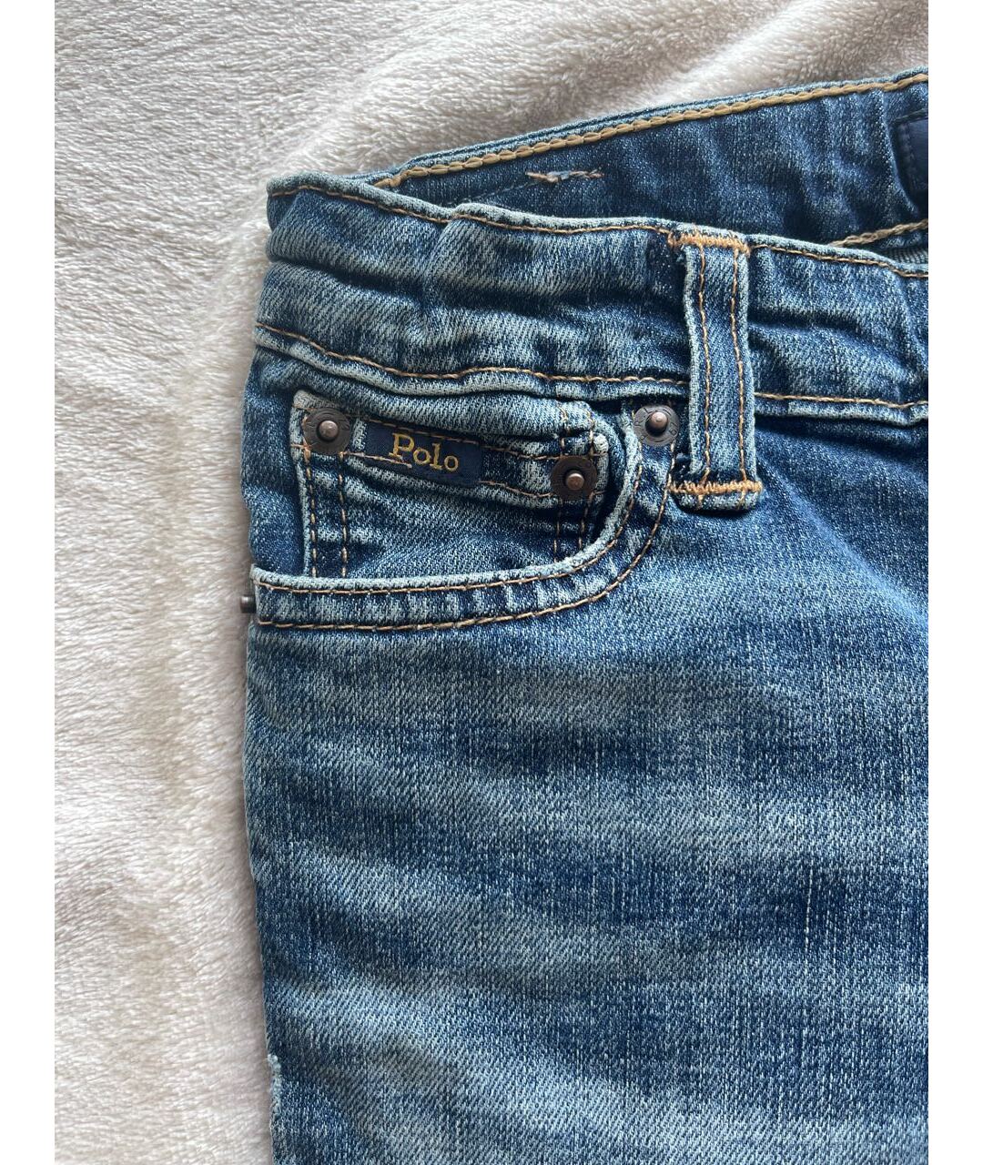 RALPH LAUREN Голубые деним детские джинсы, фото 4