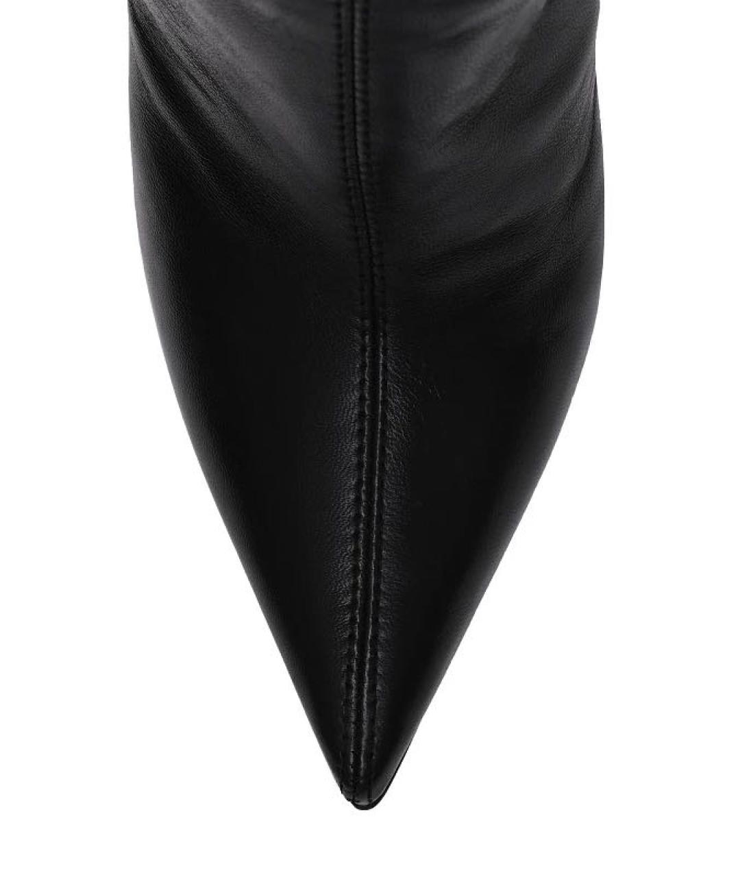 LE SILLA Черные кожаные ботфорты, фото 3