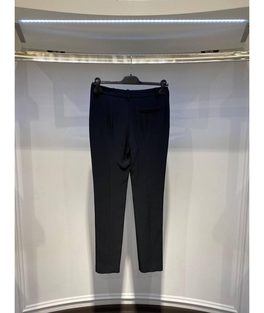 ALEXANDER MCQUEEN Черные ацетатные прямые брюки, фото 3