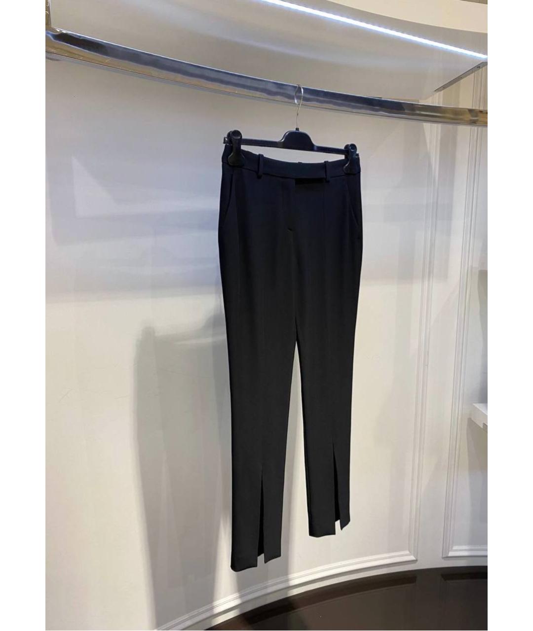 ALEXANDER MCQUEEN Черные ацетатные прямые брюки, фото 2