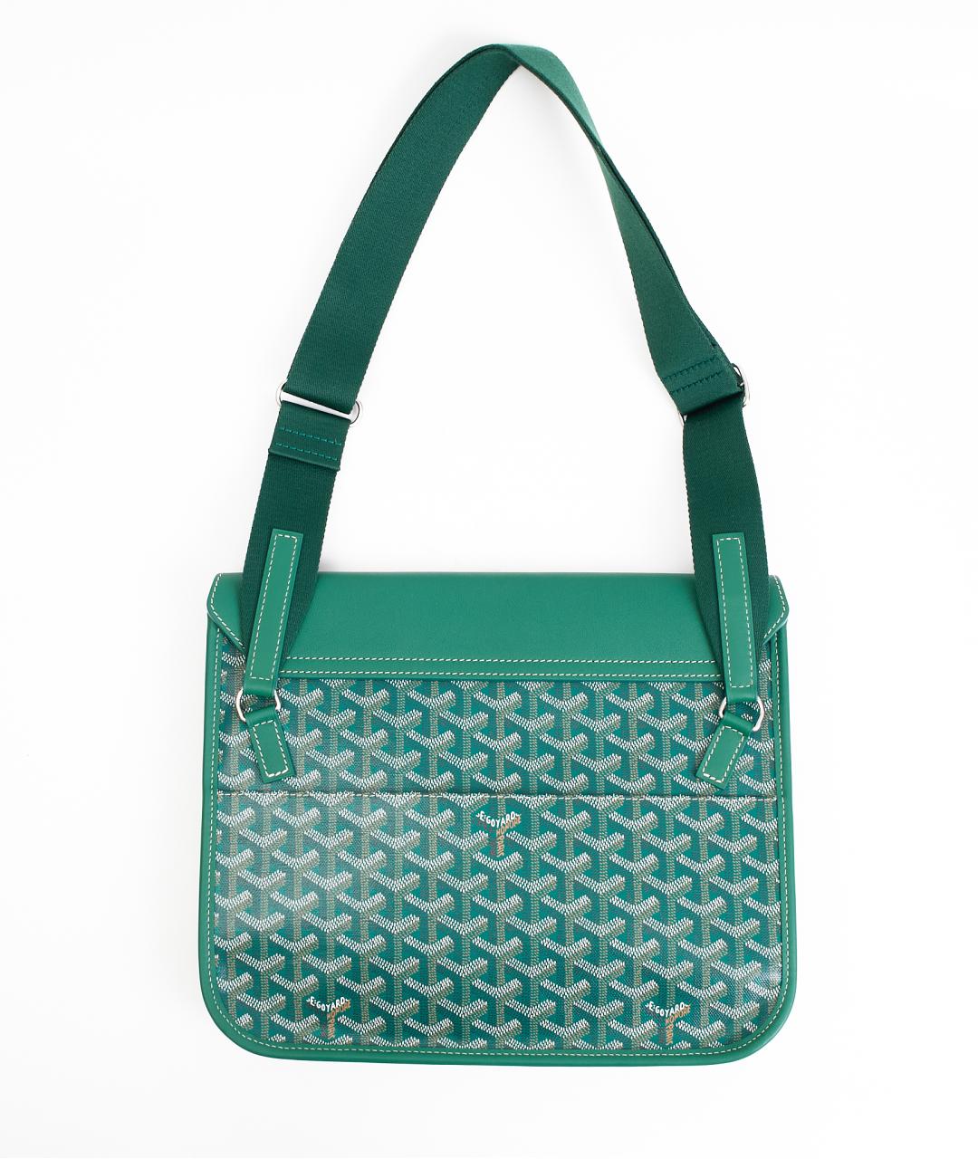 GOYARD Зеленая кожаная сумка на плечо, фото 5