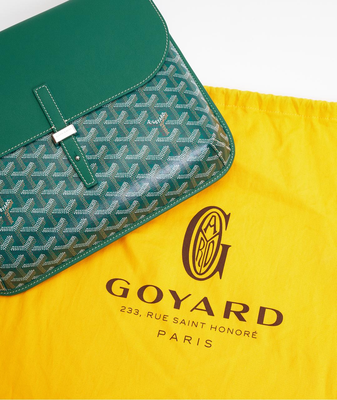GOYARD Зеленая кожаная сумка на плечо, фото 2