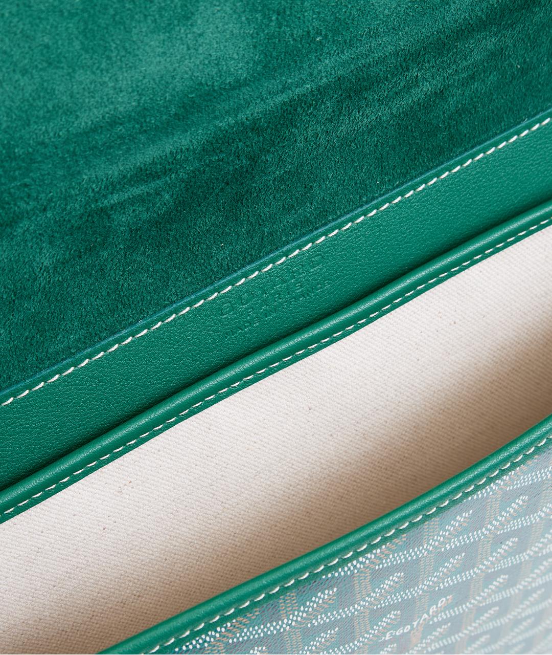 GOYARD Зеленая кожаная сумка на плечо, фото 6