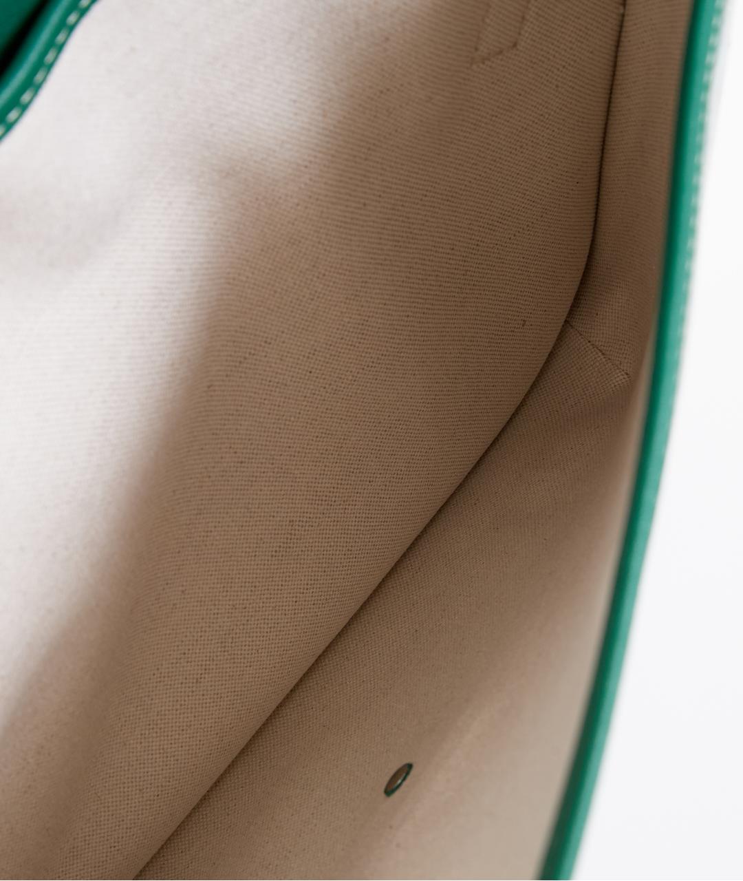 GOYARD Зеленая кожаная сумка на плечо, фото 4