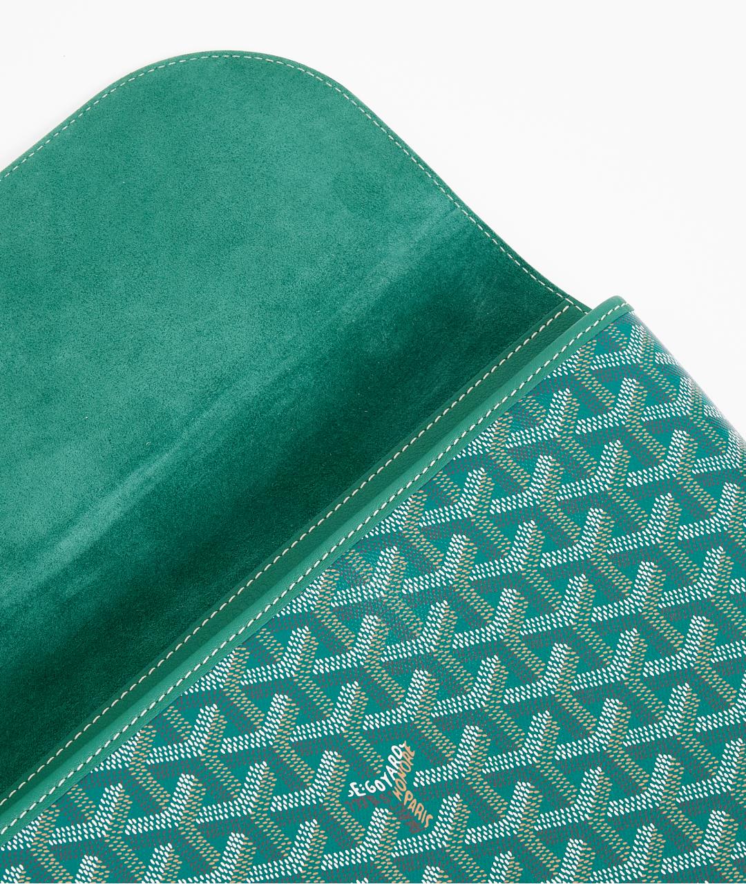 GOYARD Зеленая кожаная сумка на плечо, фото 3