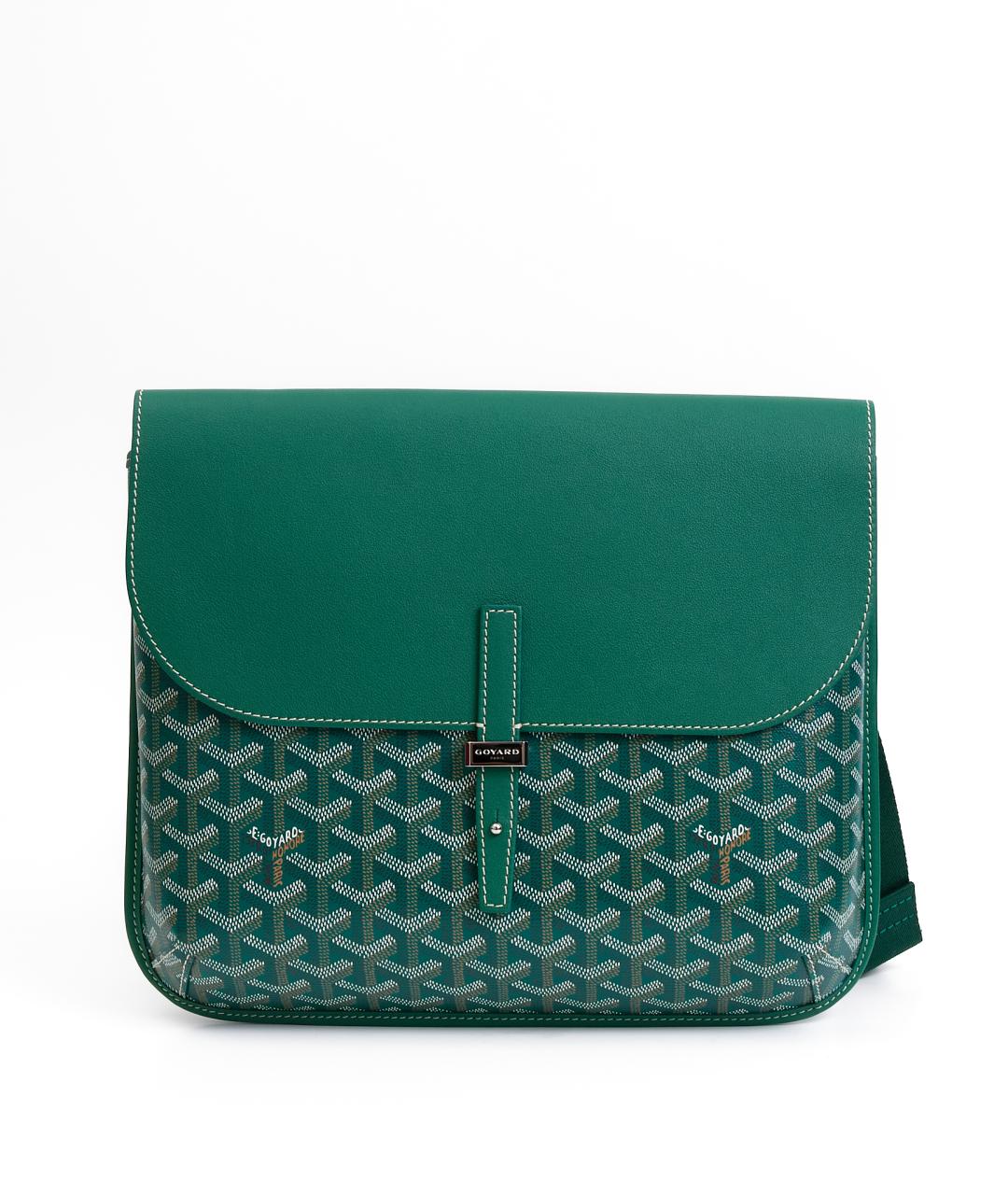 GOYARD Зеленая кожаная сумка на плечо, фото 1