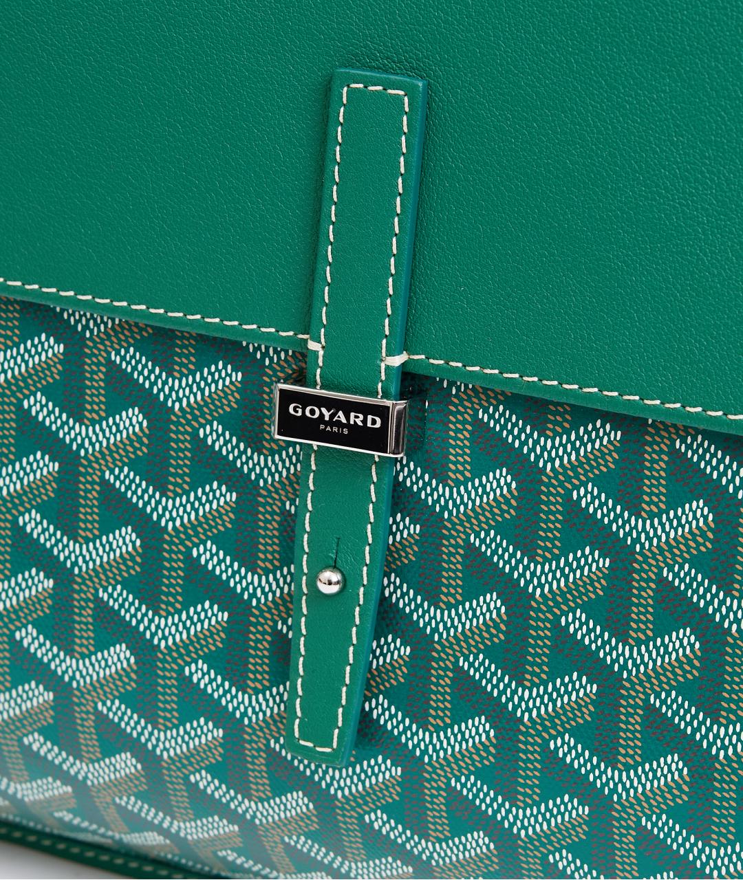 GOYARD Зеленая кожаная сумка на плечо, фото 9