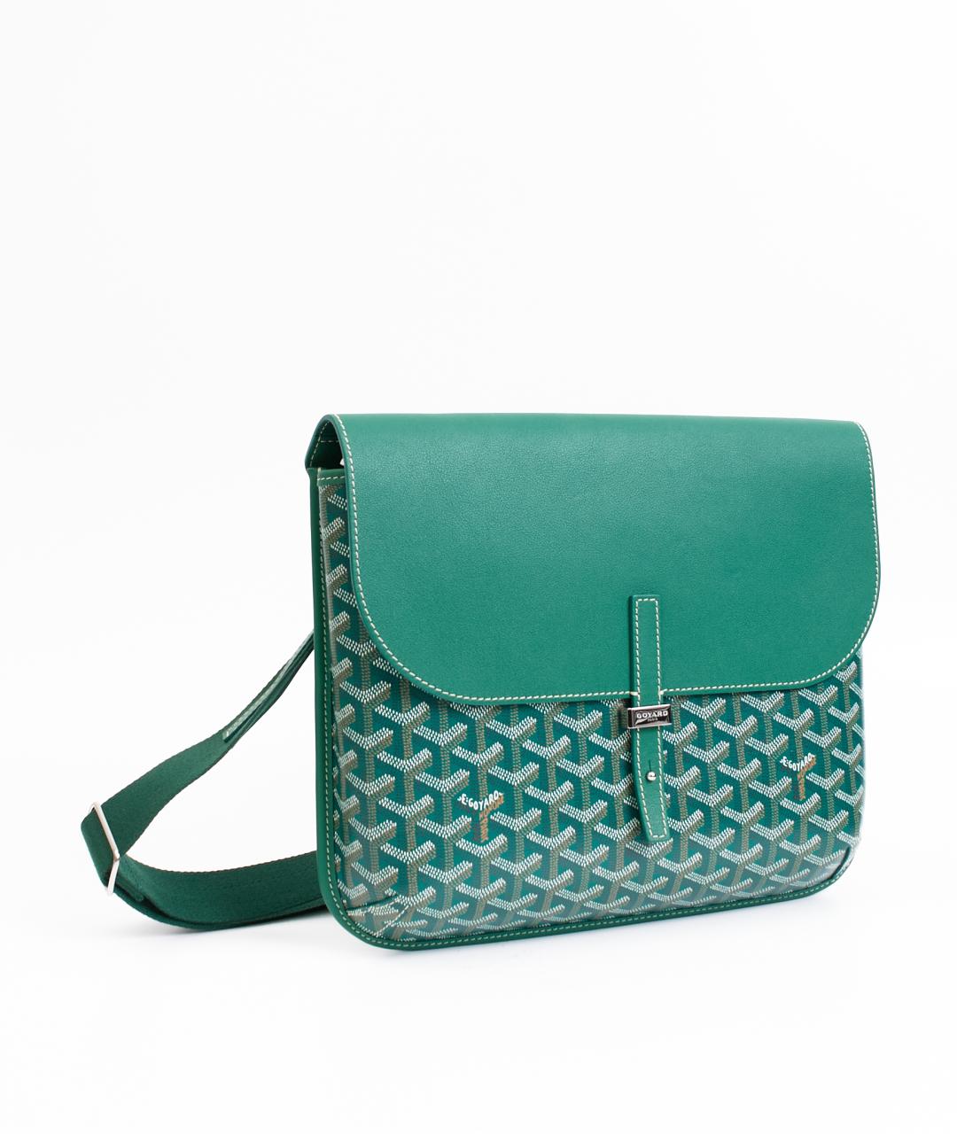 GOYARD Зеленая кожаная сумка на плечо, фото 7