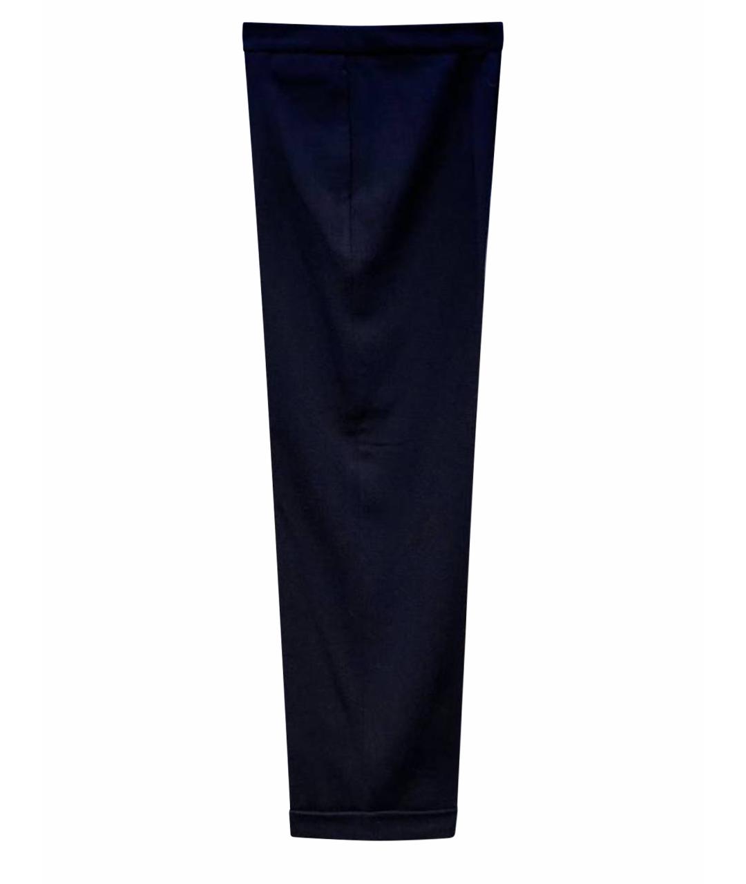 ALEXANDER MCQUEEN Синие ацетатные прямые брюки, фото 1