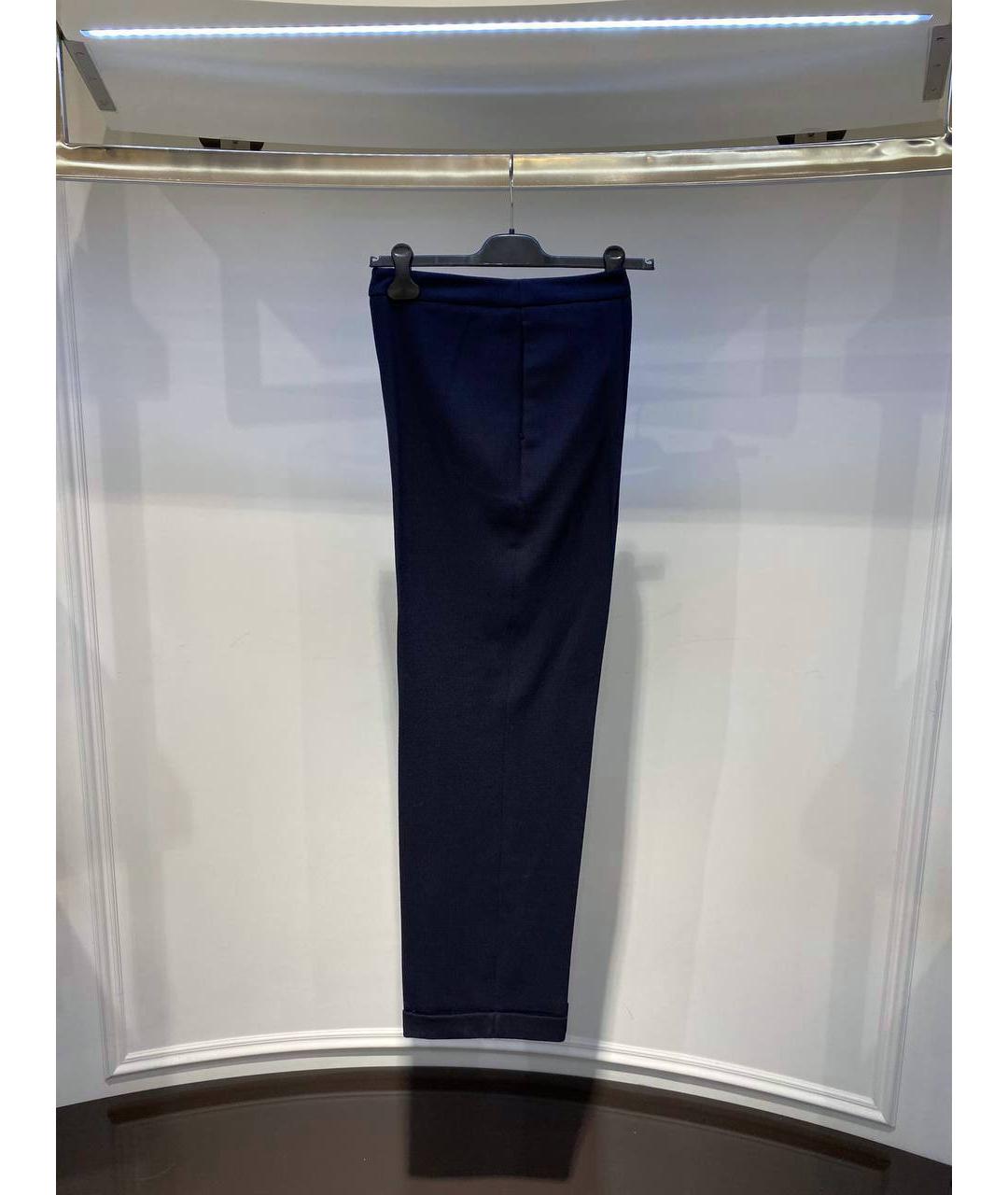 ALEXANDER MCQUEEN Синие ацетатные прямые брюки, фото 3