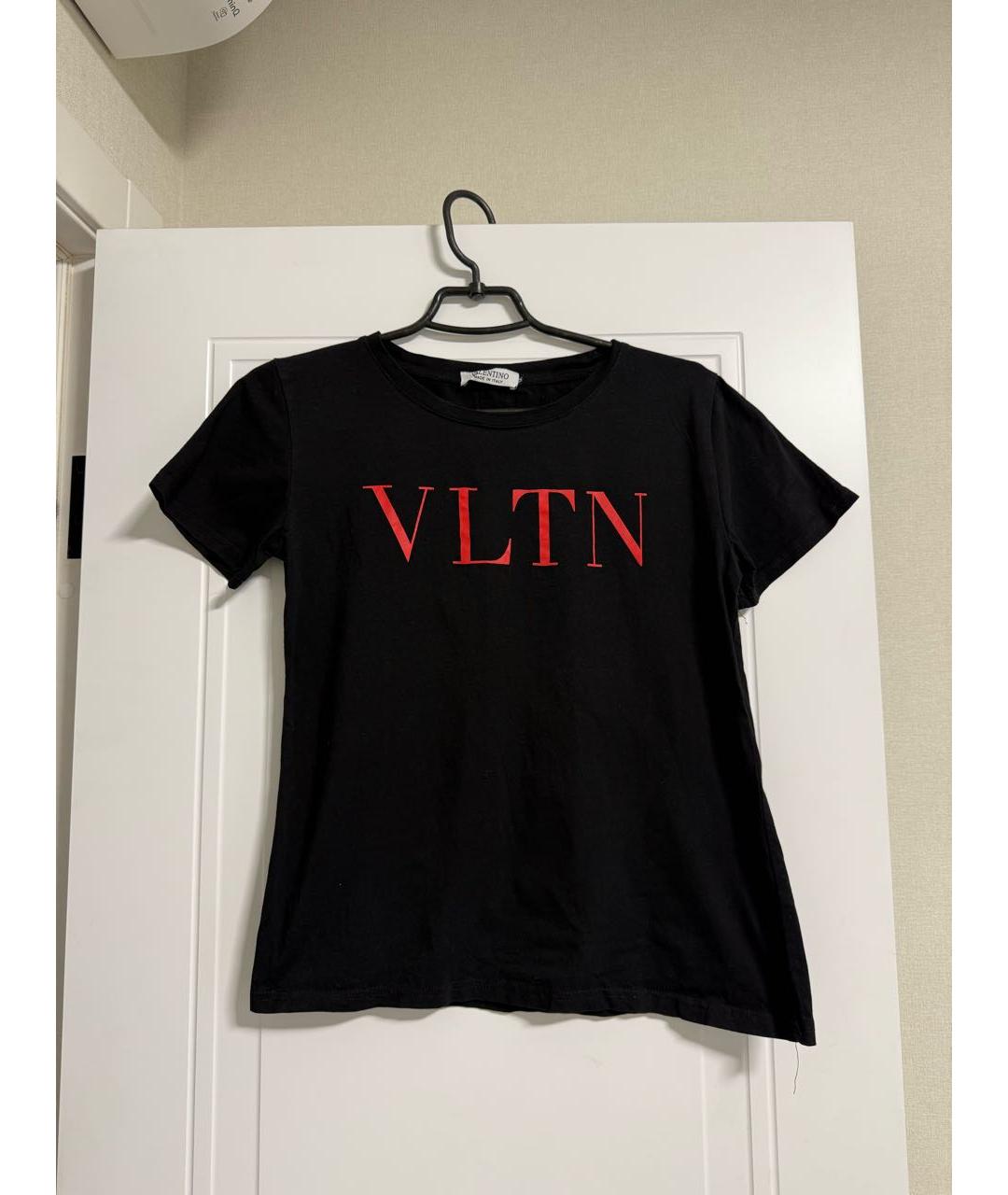 VALENTINO Черная хлопковая футболка, фото 3