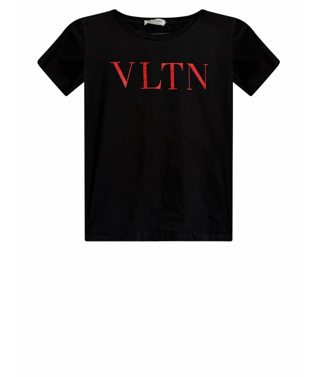 VALENTINO Черная хлопковая футболка, фото 1