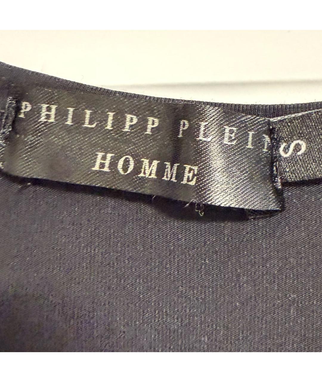 PHILIPP PLEIN Черная хлопковая футболка, фото 2