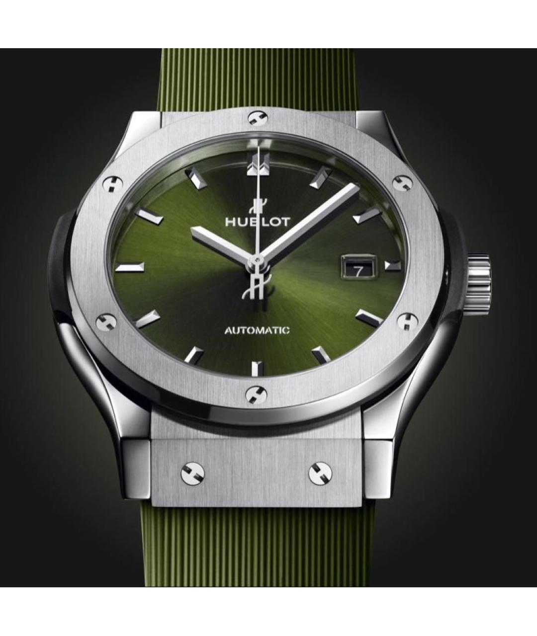 HUBLOT Зеленые металлические часы, фото 3