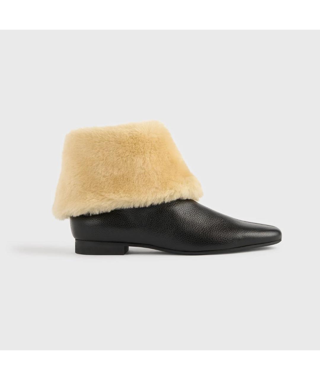 TOTEME Черные кожаные ботинки, фото 4