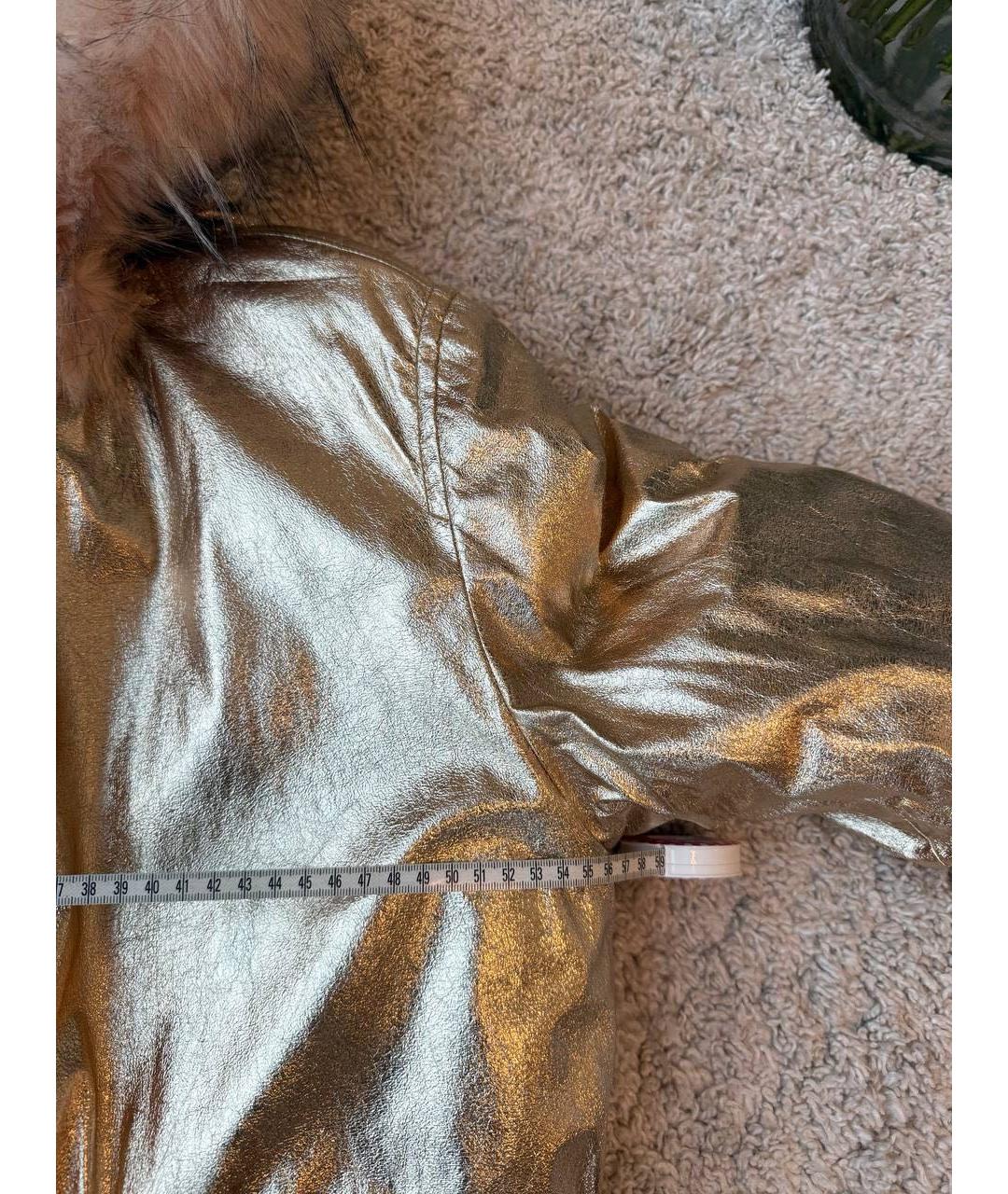 PINKO Бежевый полиэстеровый пуховик, фото 7