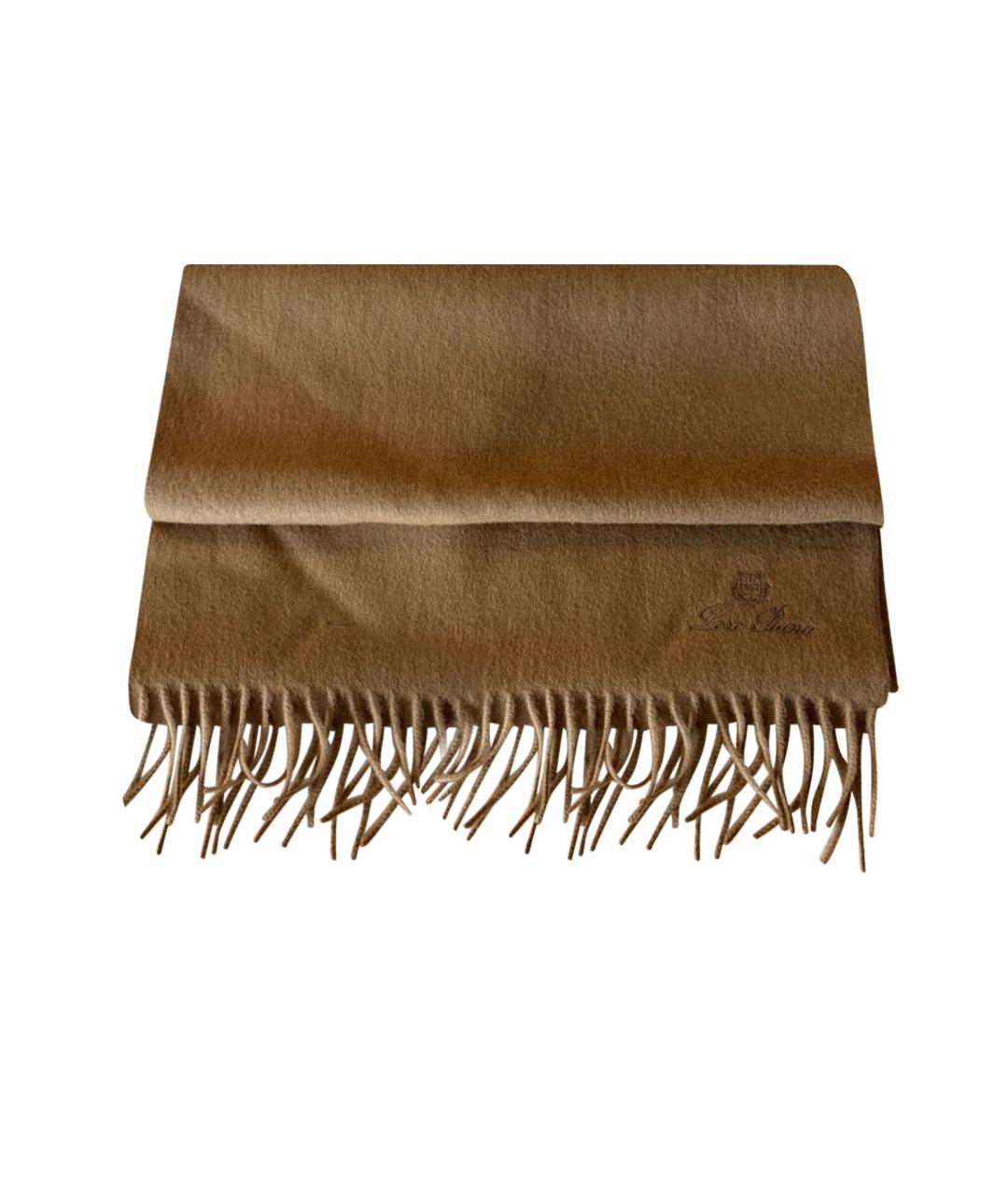 LORO PIANA Коричневый шарф, фото 1