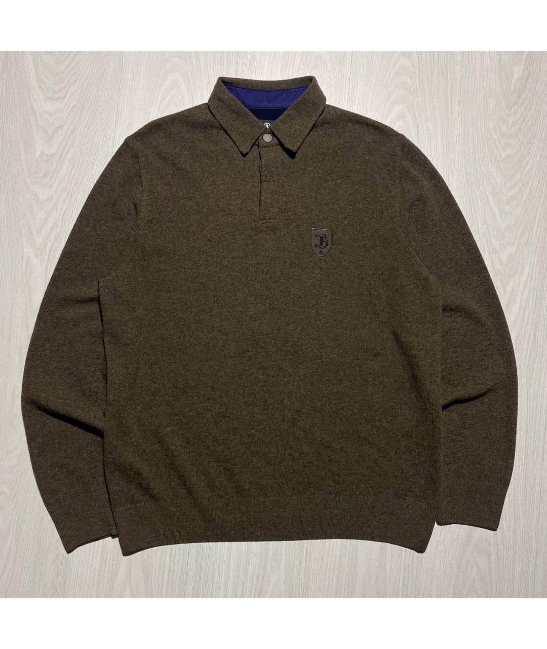 BOGNER Коричневый шерстяной джемпер / свитер, фото 6