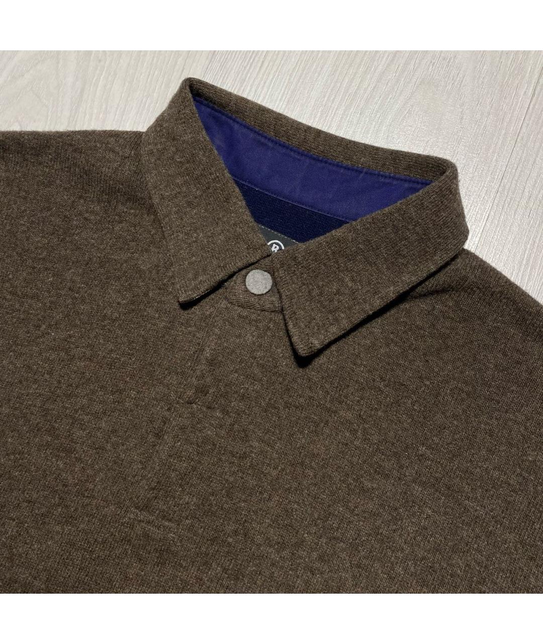 BOGNER Коричневый шерстяной джемпер / свитер, фото 4