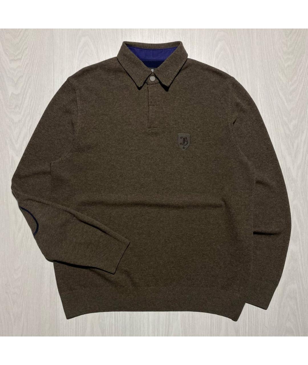 BOGNER Коричневый шерстяной джемпер / свитер, фото 9