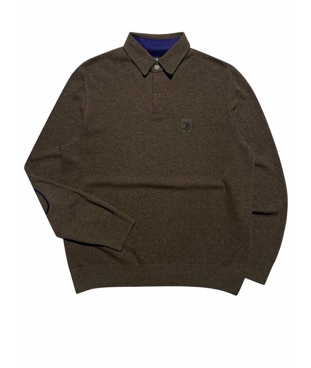 BOGNER Коричневый шерстяной джемпер / свитер, фото 1