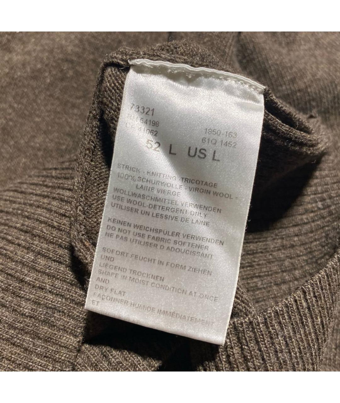 BOGNER Коричневый шерстяной джемпер / свитер, фото 8