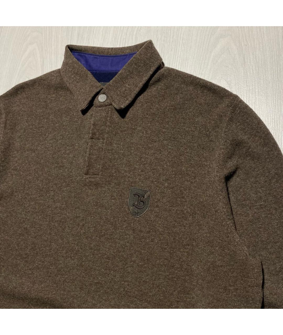 BOGNER Коричневый шерстяной джемпер / свитер, фото 3