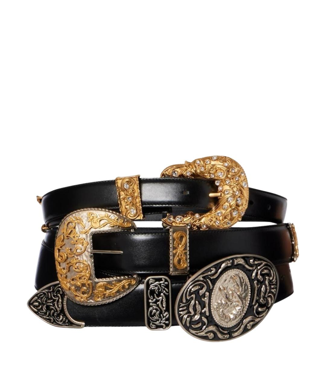 SCHIAPARELLI Черный кожаный ремень, фото 1