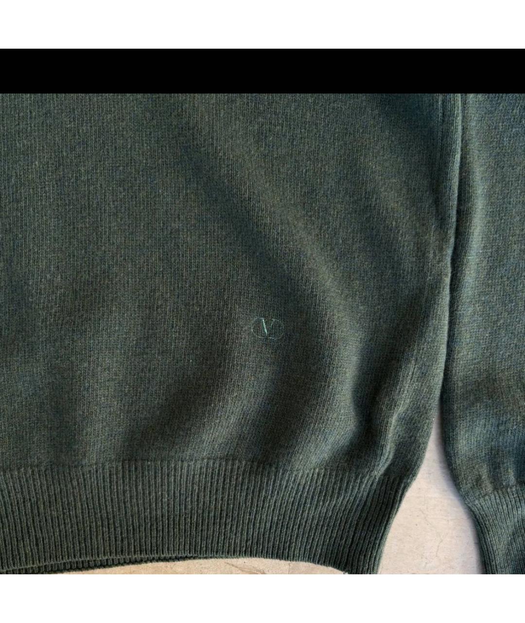 VALENTINO Зеленый шерстяной джемпер / свитер, фото 5