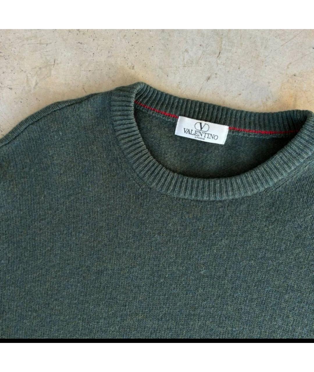 VALENTINO Зеленый шерстяной джемпер / свитер, фото 3