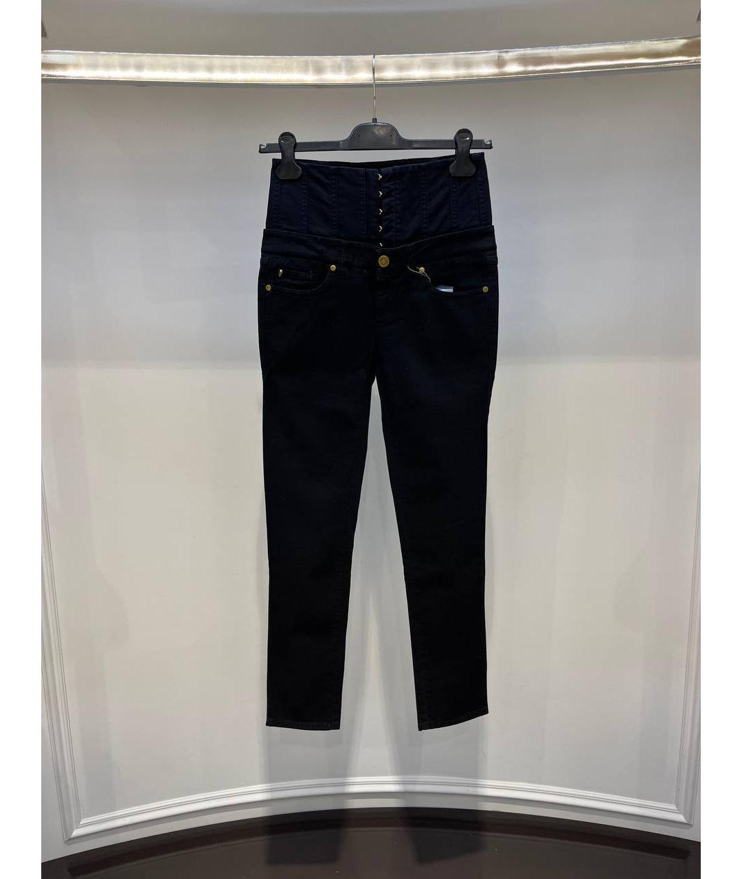 ALEXANDER MCQUEEN Черные хлопковые прямые брюки, фото 4