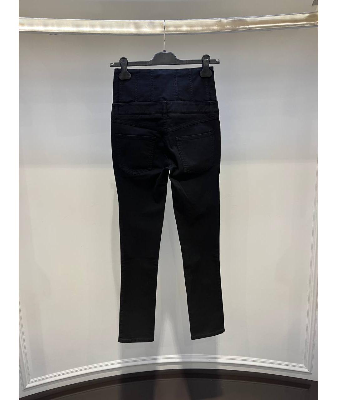 ALEXANDER MCQUEEN Черные хлопковые прямые брюки, фото 3