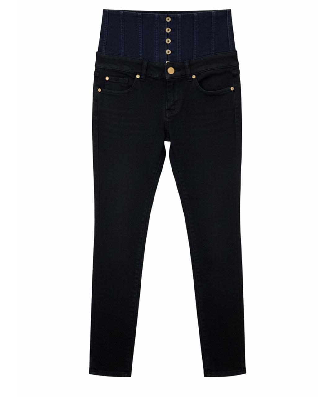 ALEXANDER MCQUEEN Черные хлопковые прямые брюки, фото 1