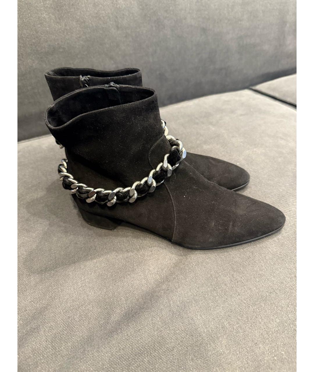 CASADEI Черные замшевые полусапоги, фото 3
