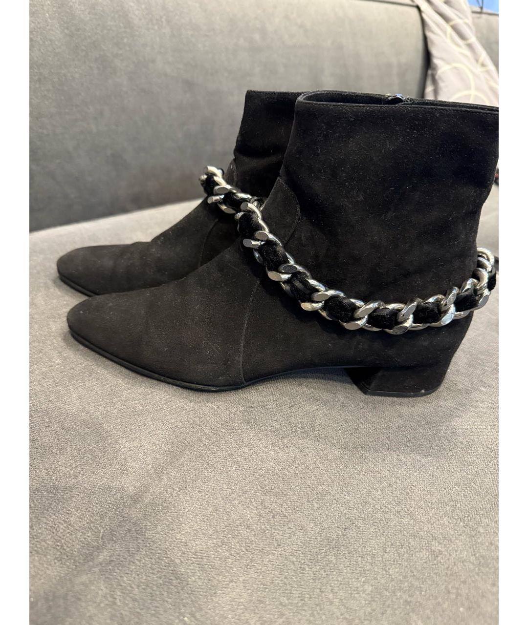 CASADEI Черные замшевые полусапоги, фото 4