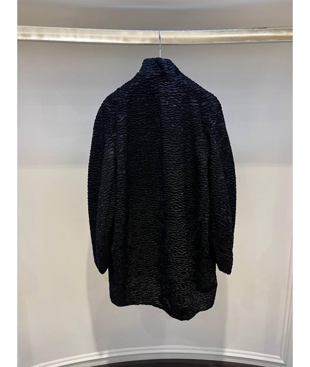 ALEXANDER MCQUEEN Черная ацетатная шуба, фото 3