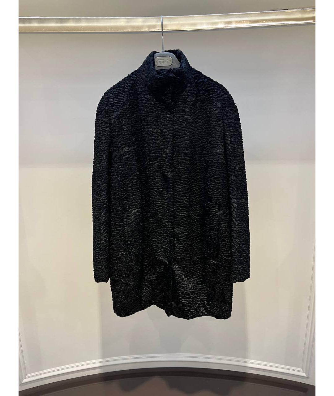 ALEXANDER MCQUEEN Черная ацетатная шуба, фото 4