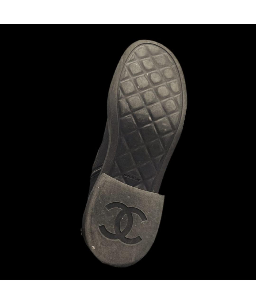CHANEL Черные кожаные ботинки, фото 5
