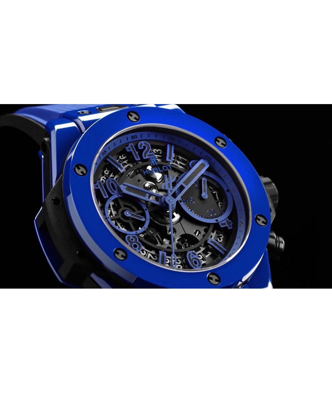 HUBLOT Синие керамические часы, фото 6