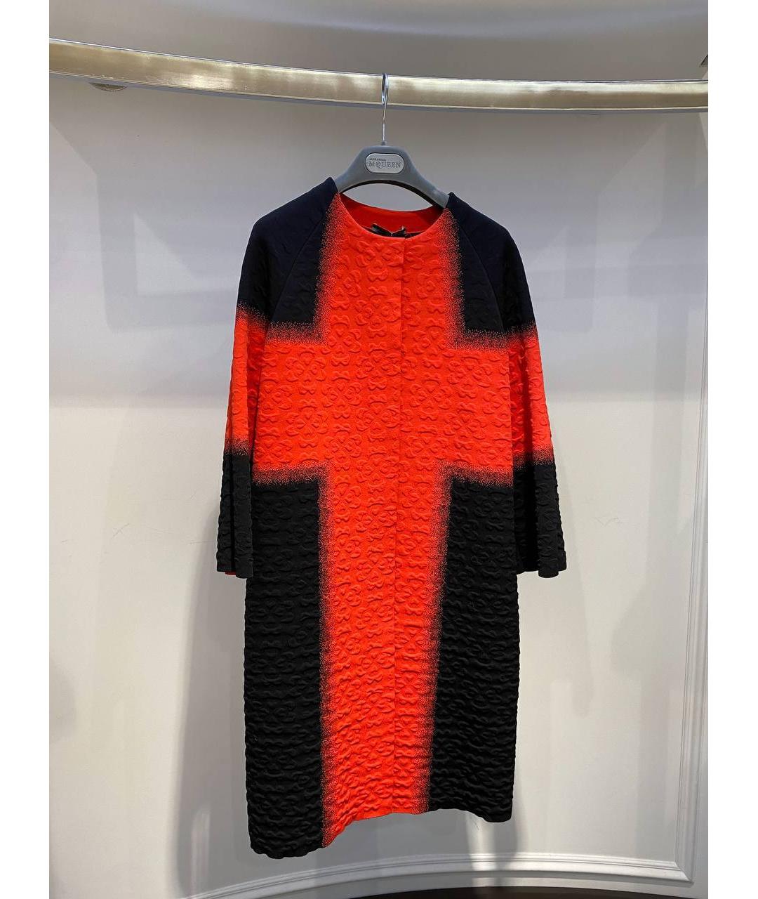 ALEXANDER MCQUEEN Красное вискозное пальто, фото 2