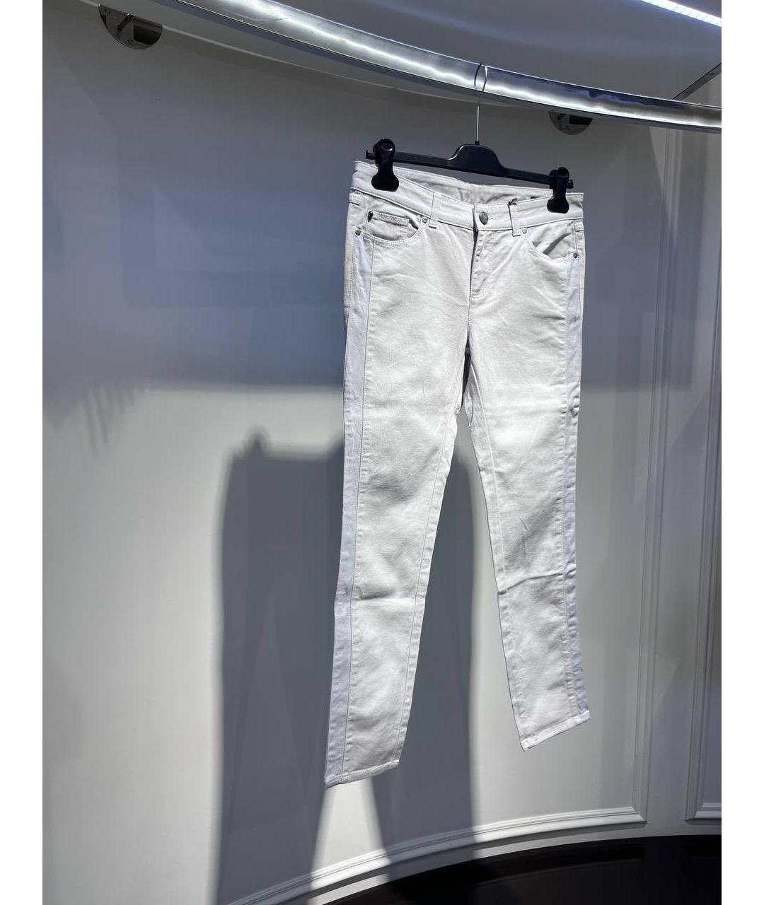 ALEXANDER MCQUEEN Белые хлопковые брюки узкие, фото 2