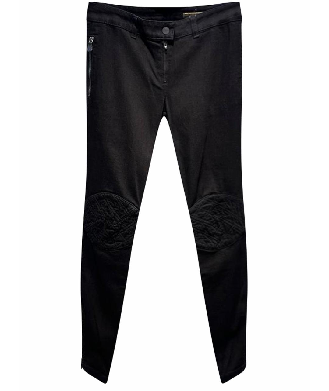 ALEXANDER MCQUEEN Черные хлопковые прямые брюки, фото 1