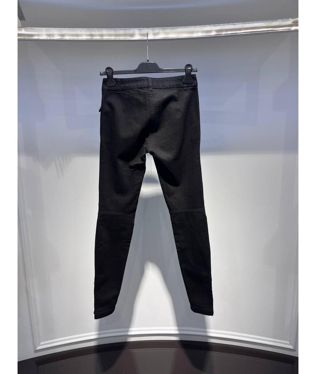 ALEXANDER MCQUEEN Черные хлопковые прямые брюки, фото 3