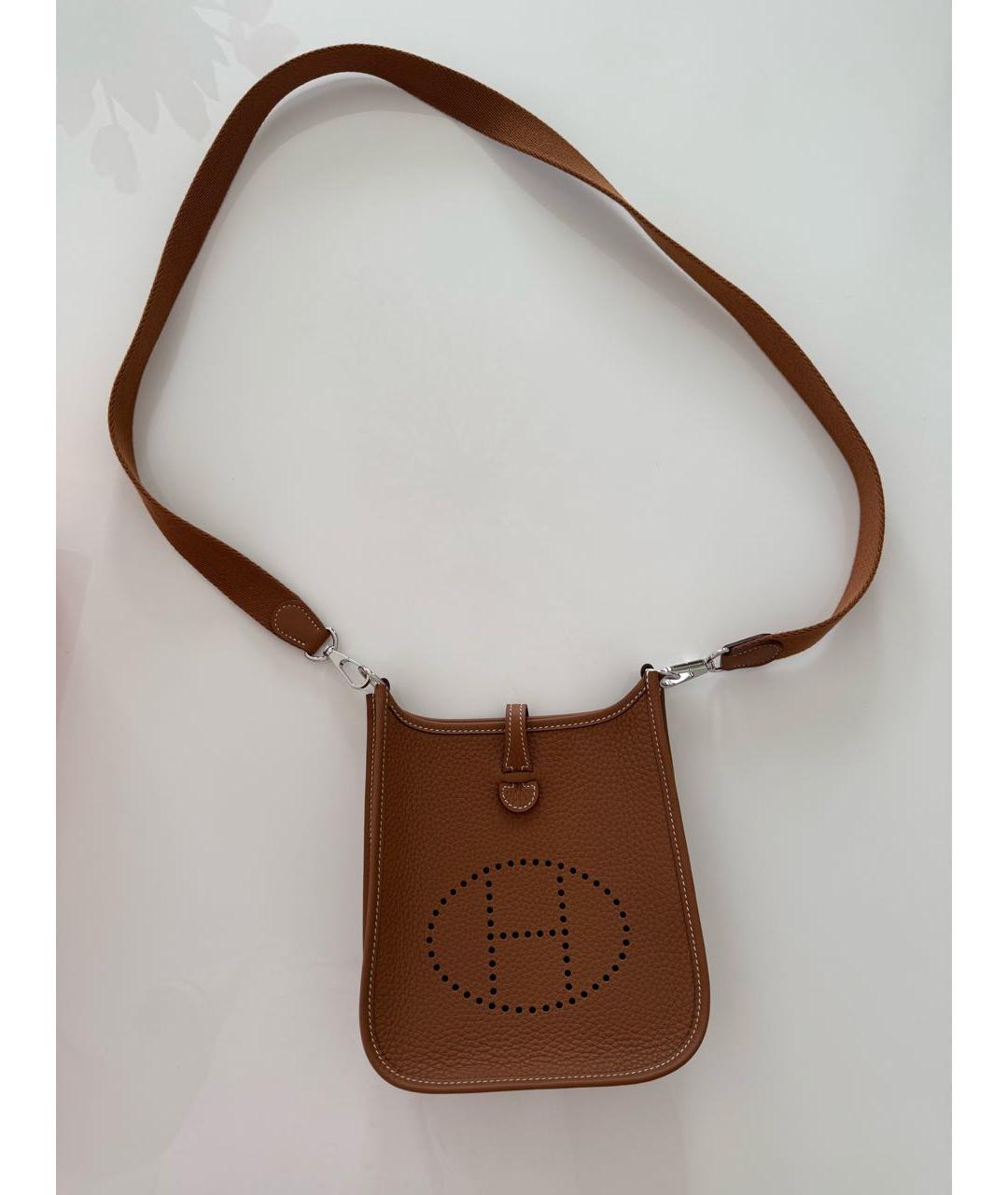 HERMES Коричневая кожаная сумка через плечо, фото 2