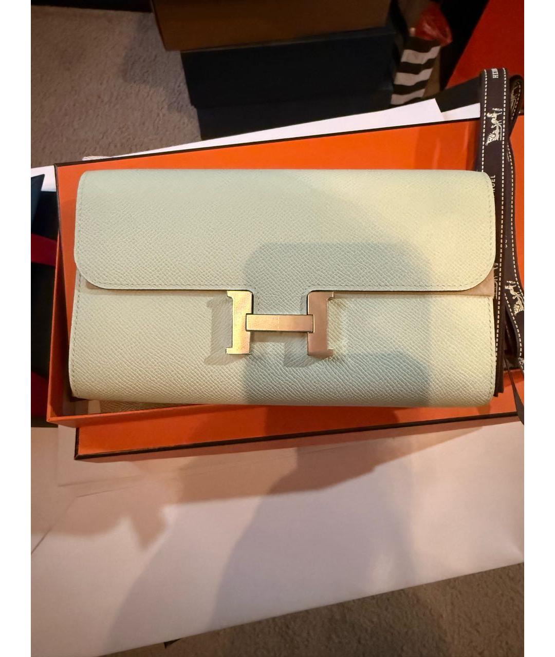 HERMES Зеленая кожаная сумка через плечо, фото 5